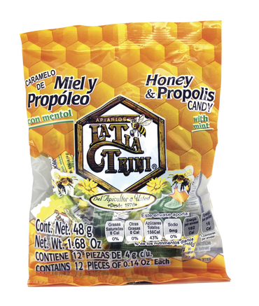 honey and propolis candy bag 12 units
